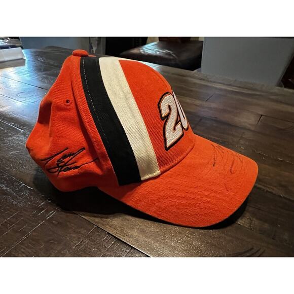 Tony Stewart Autographed Hat Joe Gibbs Racing Orange #20 Racing Nascar - Picture 6 of 9